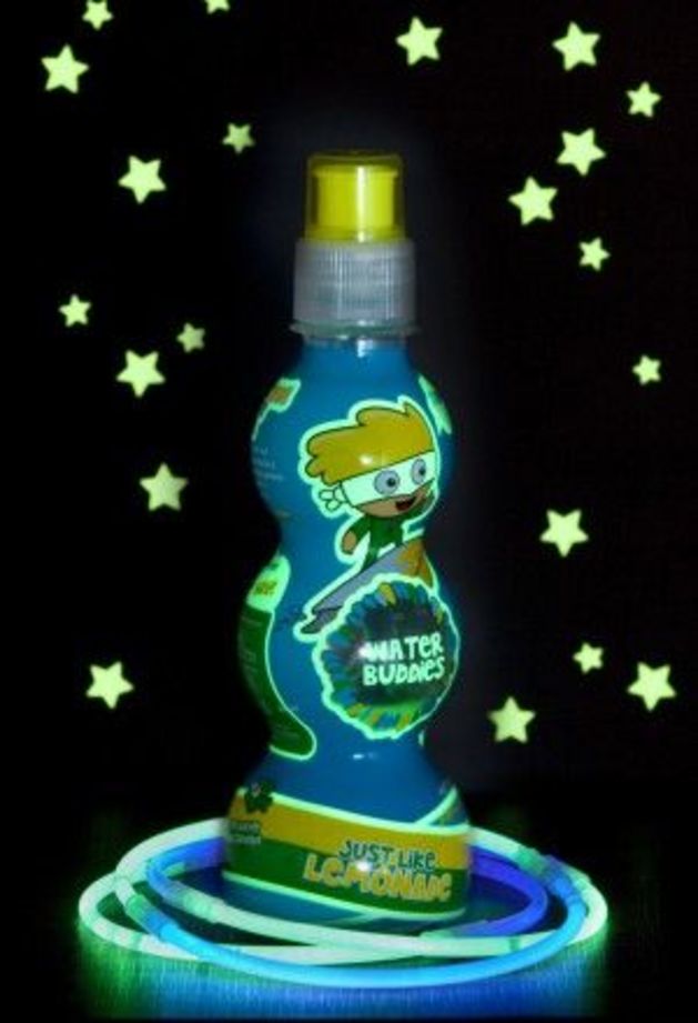 A new shrink sleeve label will enable MMC Tradelink's latest water Buddies variant to enhance kids' appeal by glowing in the dark.